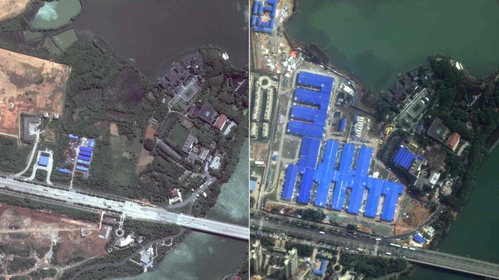 Porque a China está pintando os telhados de azul-min